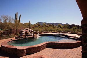 renovated pool in paradise valley backyard