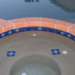 Patterned concrete pool remodeling