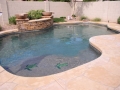 Baja steps and beach entry pool remodel in Chandler, AZ — True Blue Pools
