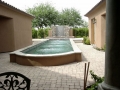 Geometric Pools — custom Phoenix pool with waterfall and water fountain by True Blue Pools (11)