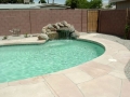 Homepage Features 5 — boulder-style custom waterfall on a Gilbert pool by True Blue Pools