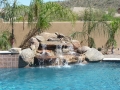 Gilbert pool remodel with custom rock waterfall by True Blue Pools