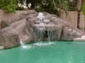 Custom waterfall pool remodel in Phoenix by True Blue Pools