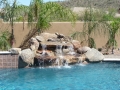 Custom waterfall pool remodel in Mesa by True Blue Pools