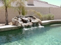 Gilbert custom rock waterfall pool remodel by True Blue Pools