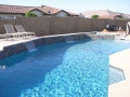 Custom Phoenix pool waterfall and sheer descent remodel by True Blue Pools
